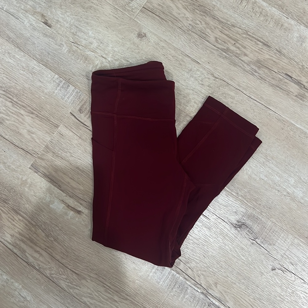 Lululemon Leggings Burgandy Red